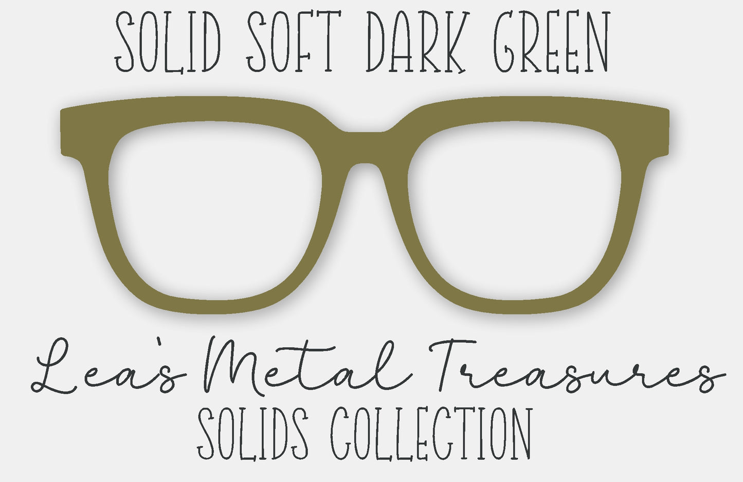 Solid Soft Dark Green Eyewear Frame Toppers