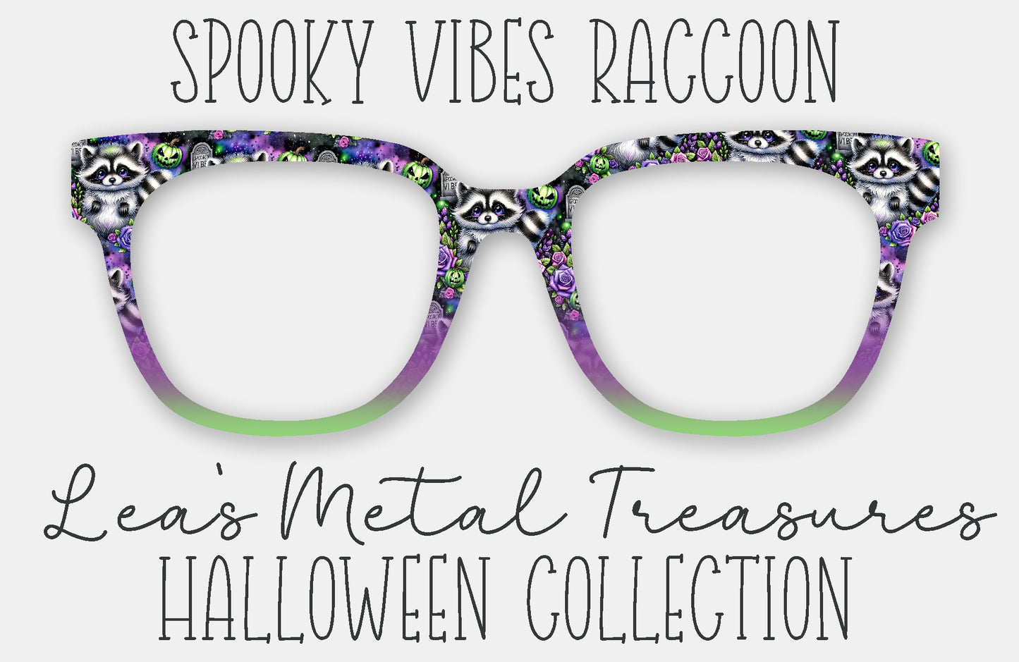 Spooky Vibes Raccoon • Magnetic Eyewear Frame Toppers - September 25 Topper of the Month
