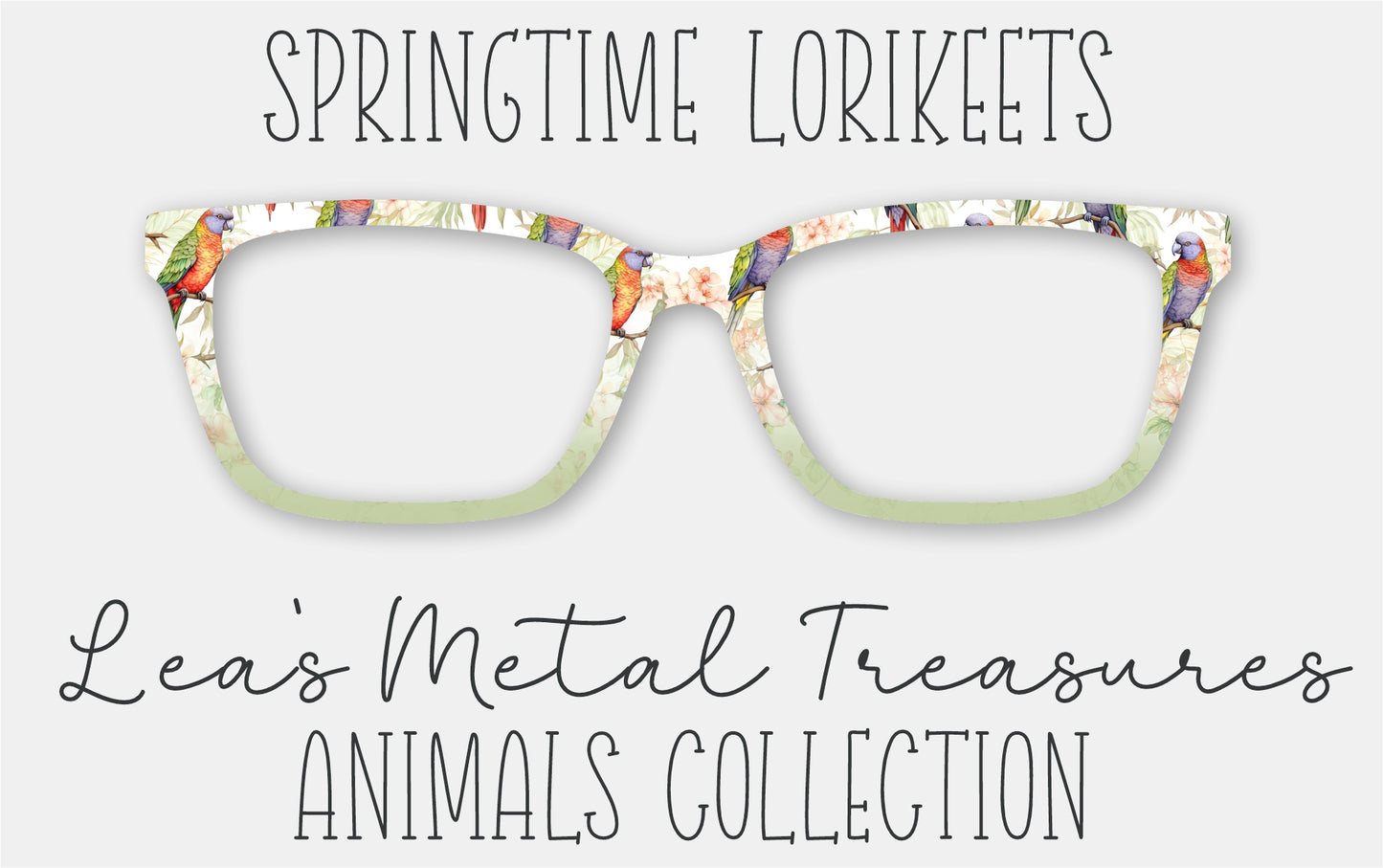 Springtime Lorikeets Eyewear Frame Toppers