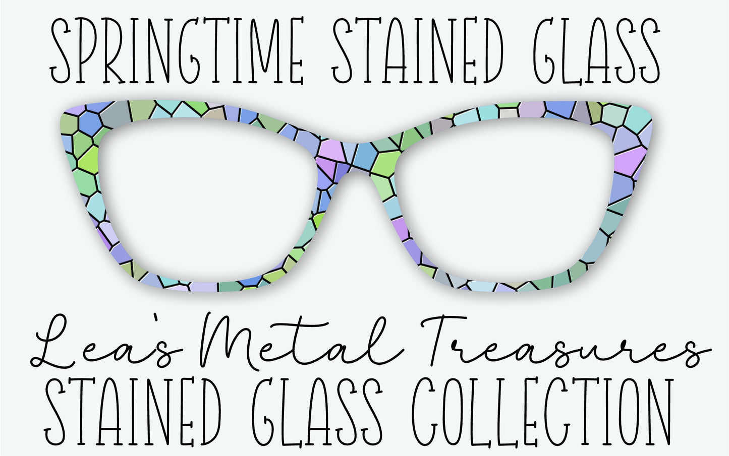 SPRINGTIME STAINED GLASS Eyewear Frame Toppers • MARCH 2026 TOPPER OF THE MONTH