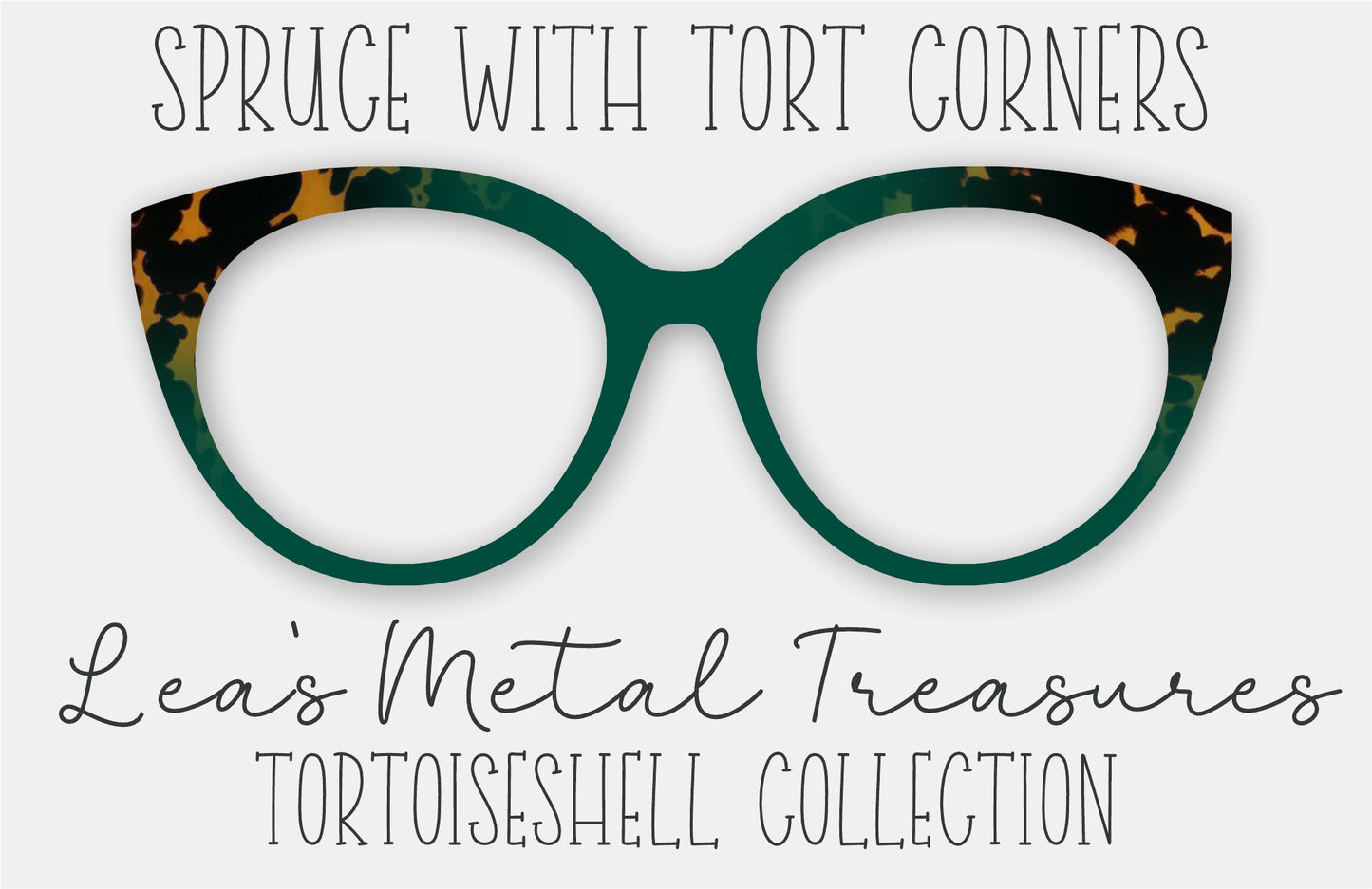 Spruce with Tort Corners Eyewear Frame Toppers