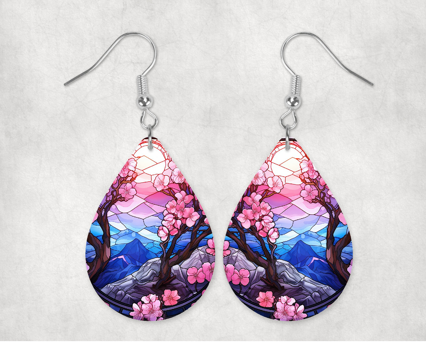 Stained Glass Cherry Blossoms Eyewear Frame Toppers