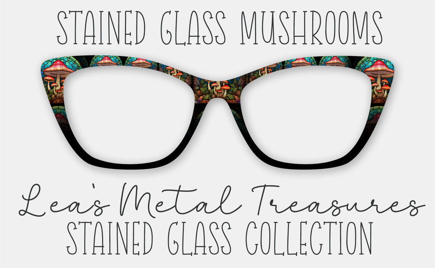 Stained Glass Mushrooms • Magnetic Eyeglasses Topper