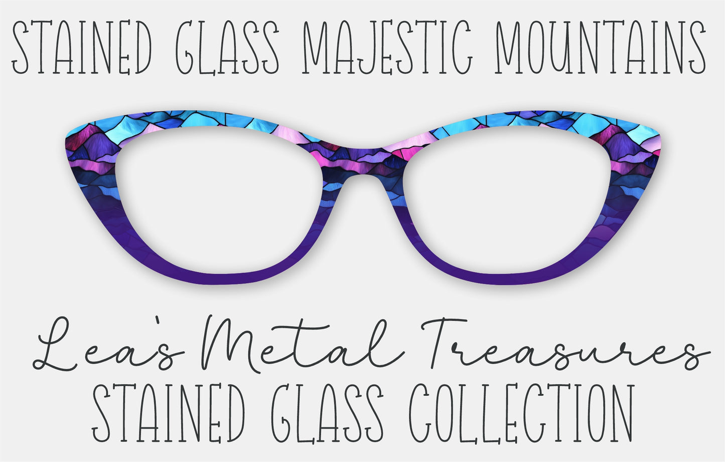 Stained Glass Majestic Mountains • Magnetic Eyeglasses Toppers