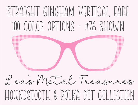100 color options Straight Gingham Vertical Fade Topper