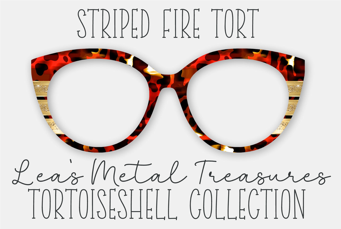 Striped Fire Tort Eyewear Frame Toppers