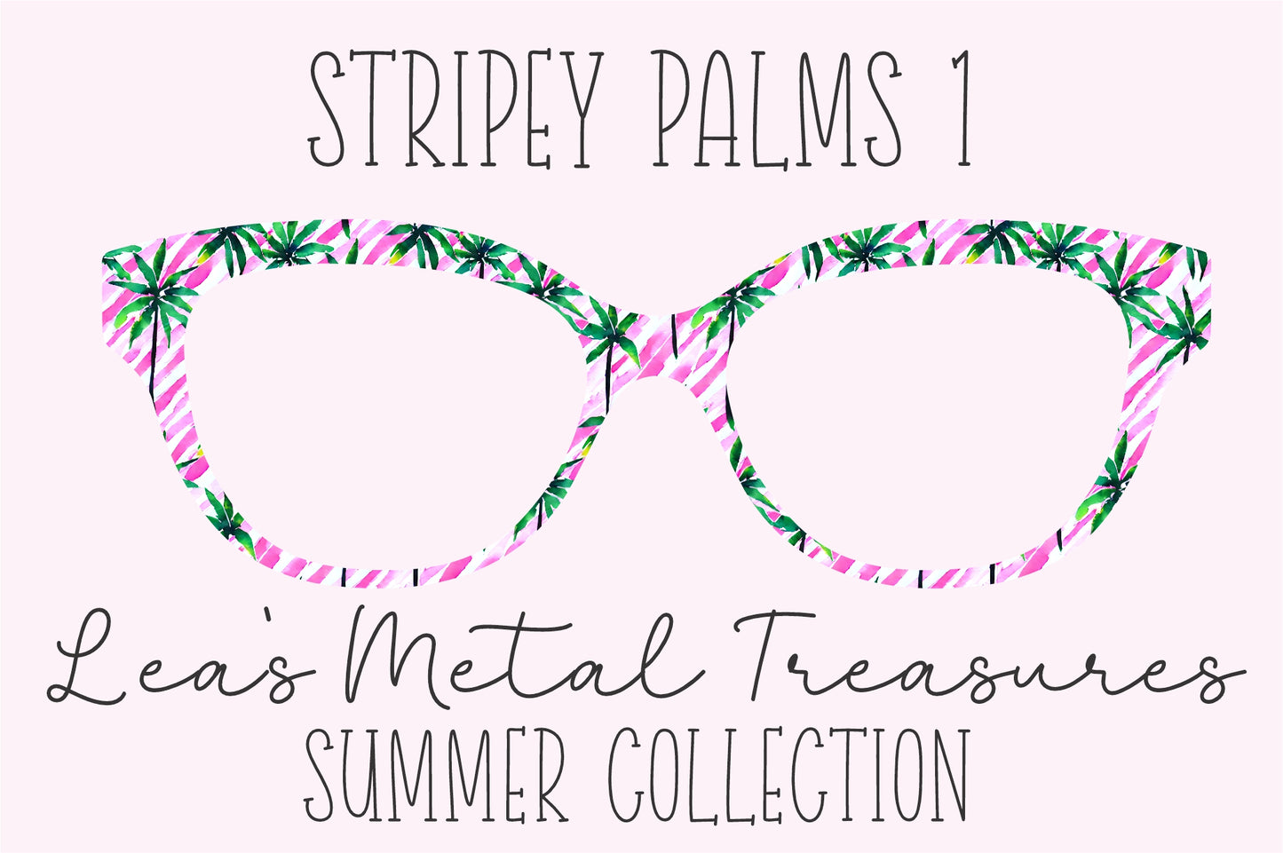 Stripey Palms 1 Eyewear Frame Toppers COMES WITH MAGNETS
