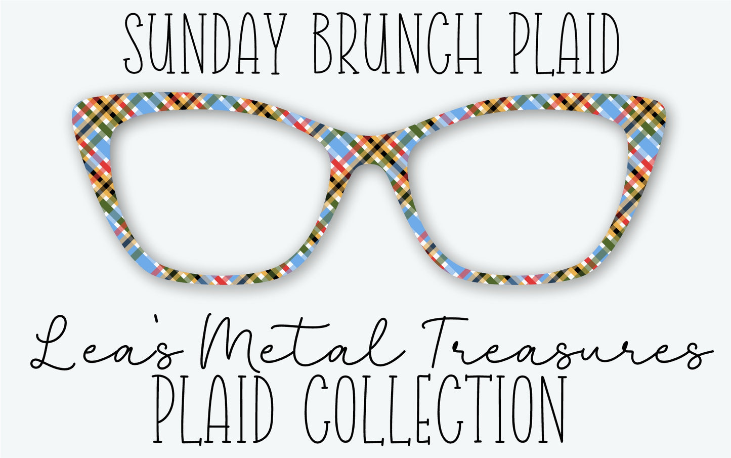 SUNDAY BRUNCH PLAID Eyewear Frame Toppers • MARCH 2026 TOPPER OF THE MONTH