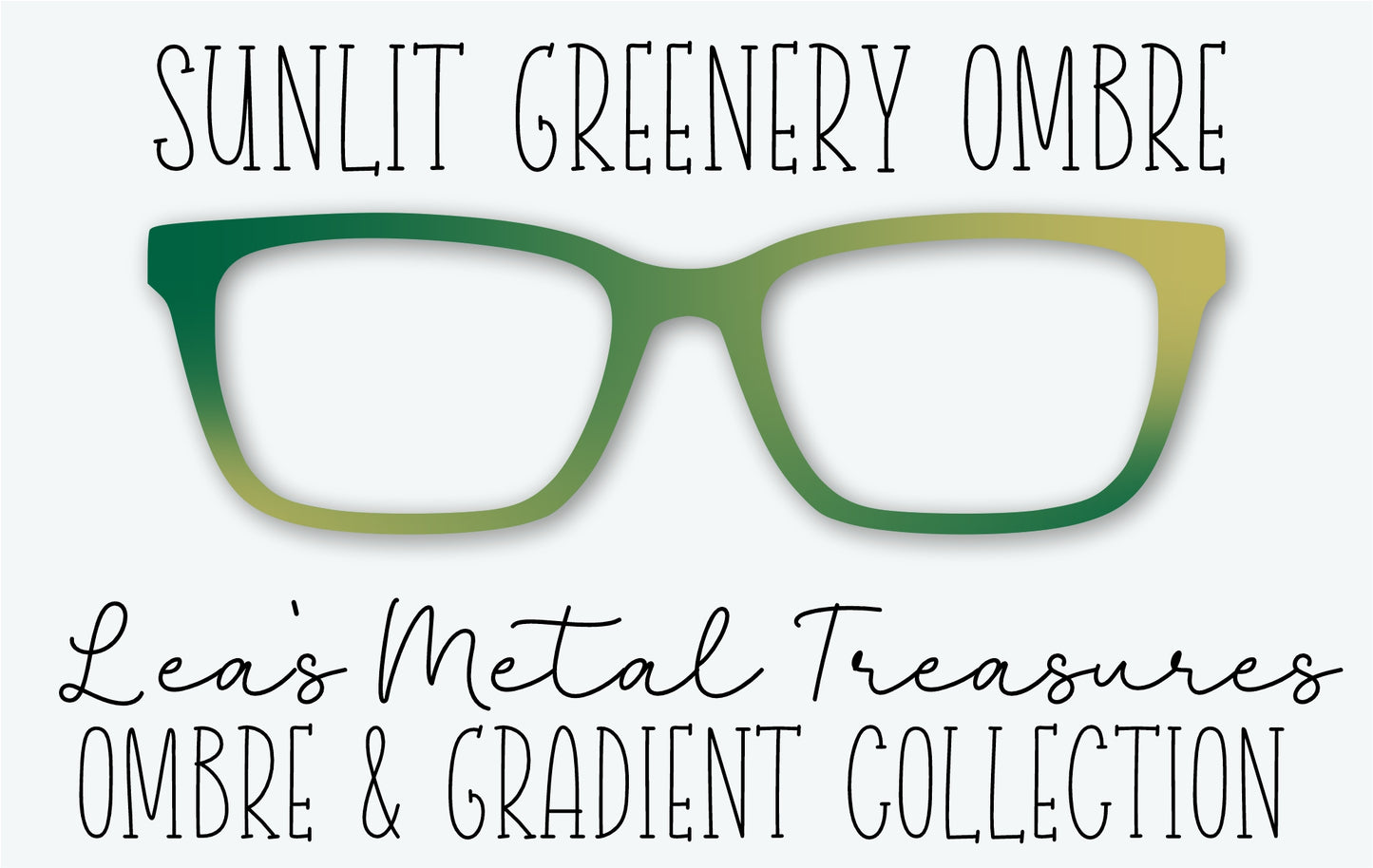 Sunlit Greenery Ombre Eyewear Frame Toppers