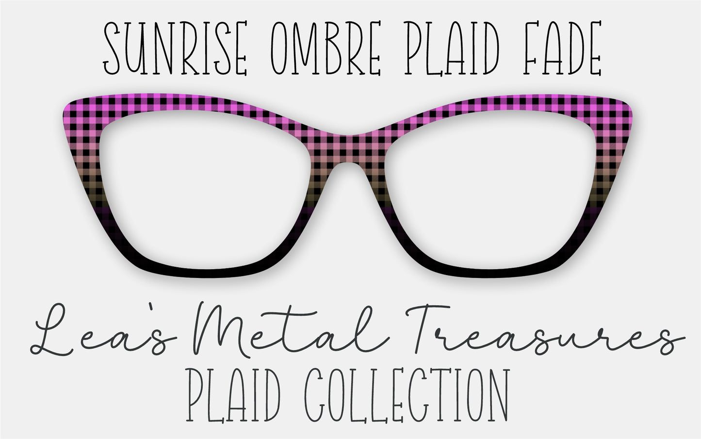 Sunrise Ombre Plaid Fade • Magnetic Eyeglasses Topper