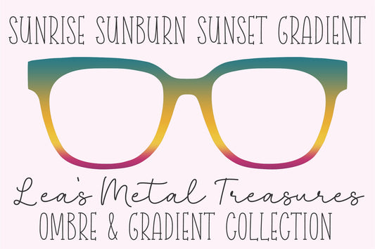 Sunrise Sunburn Sunset Gradient Eyewear Frame Toppers COMES WITH MAGNETS