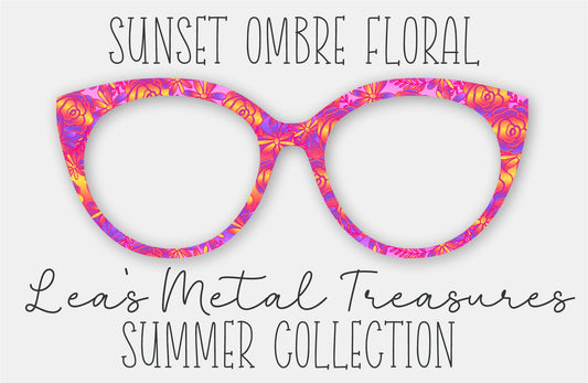 Sunset Ombre Floral Eyewear Frame Toppers