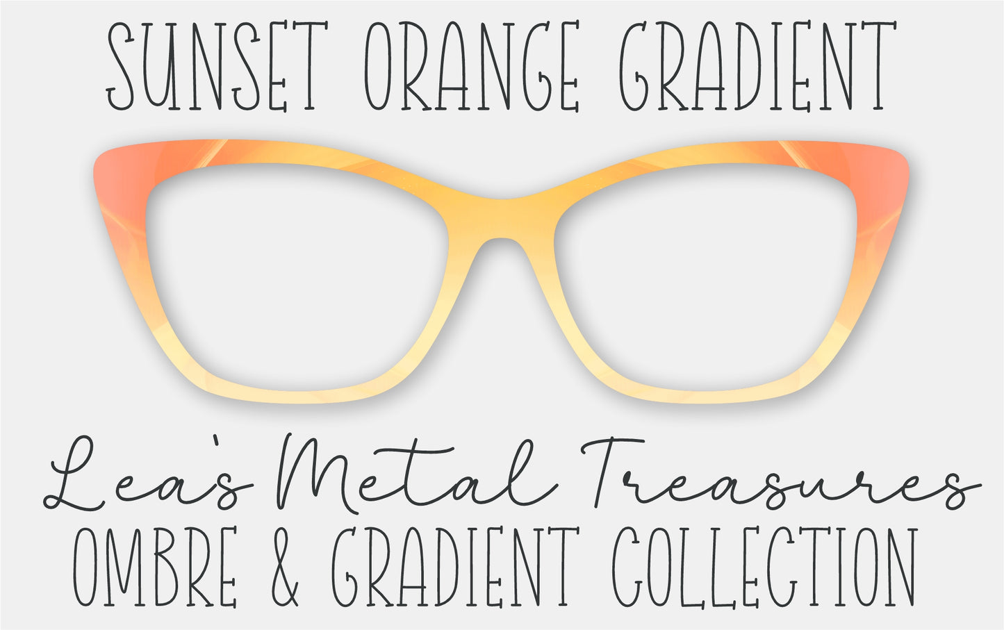 Sunset Orange Gradient Eyewear Frame Toppers