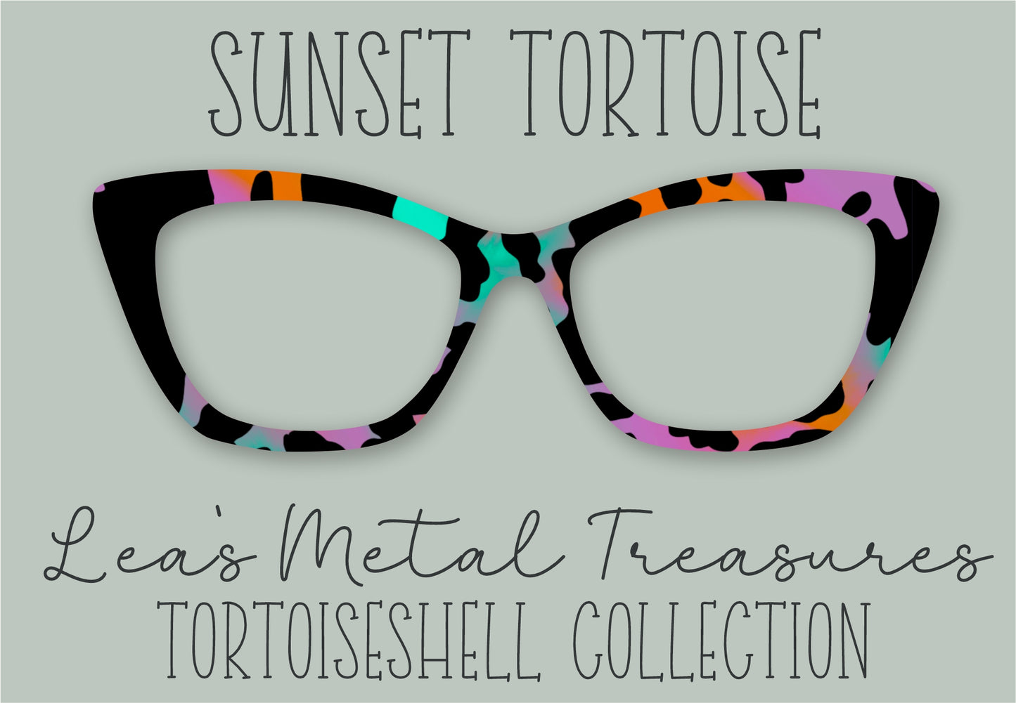 SUNSET TORTOISE Eyewear Frame Toppers COMES WITH MAGNETS