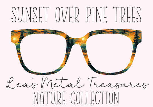 SUNSET OVER PINE TREES Eyewear Frame Toppers COMES WITH MAGNETS