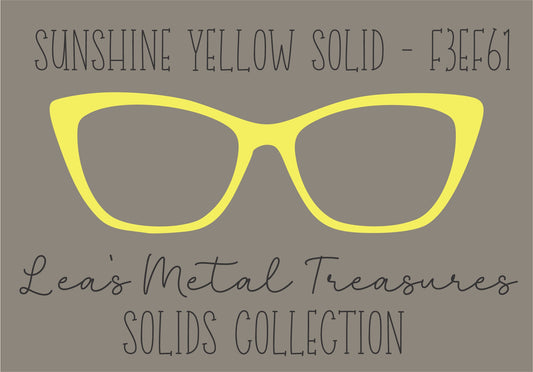 SUNSHINE YELLOW SOLID F3EF61 Eyewear Frame Toppers COMES WITH MAGNETS