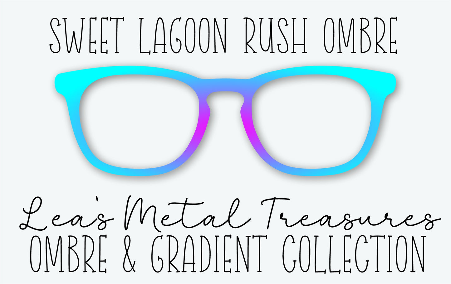 Sweet Lagoon Rush Ombre Eyewear Frame Toppers