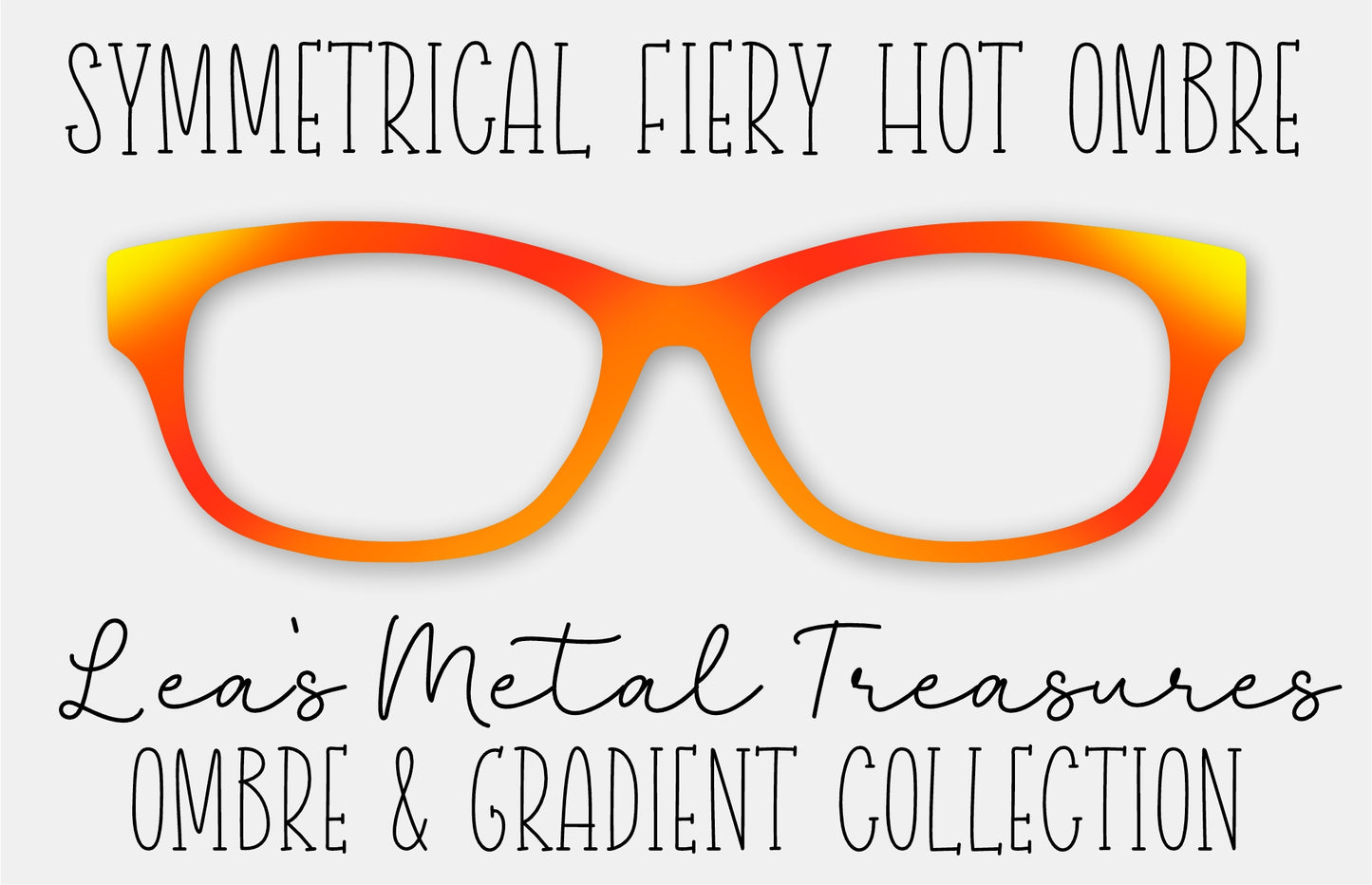 Symmetrical Fiery Hot Ombre Eyewear Frame Toppers