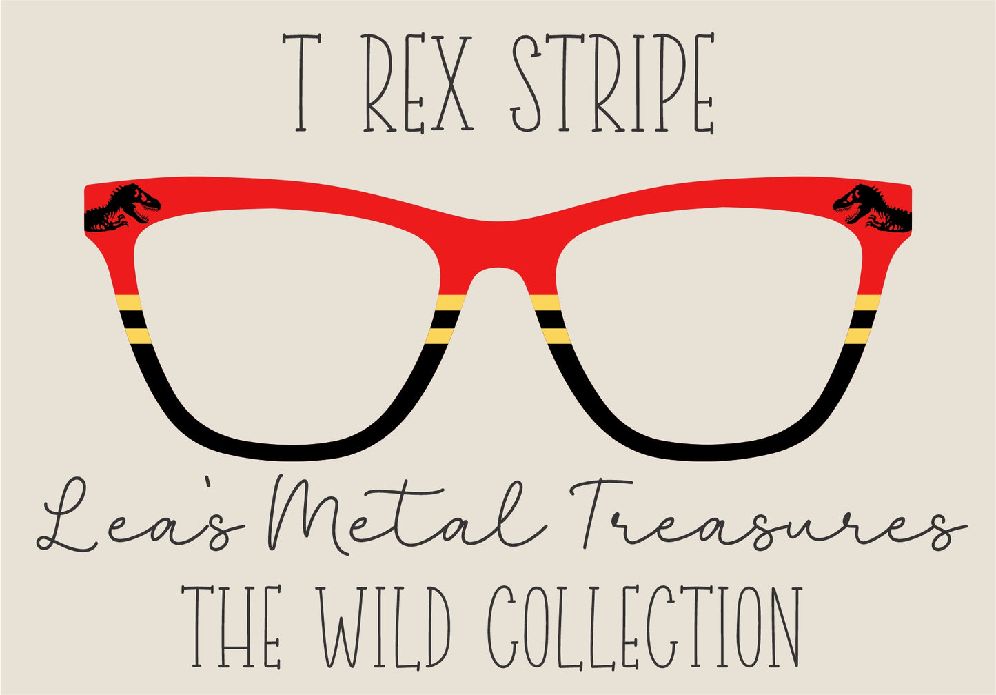 T REX STRIPE Eyewear Frame Toppers COMES WITH MAGNETS