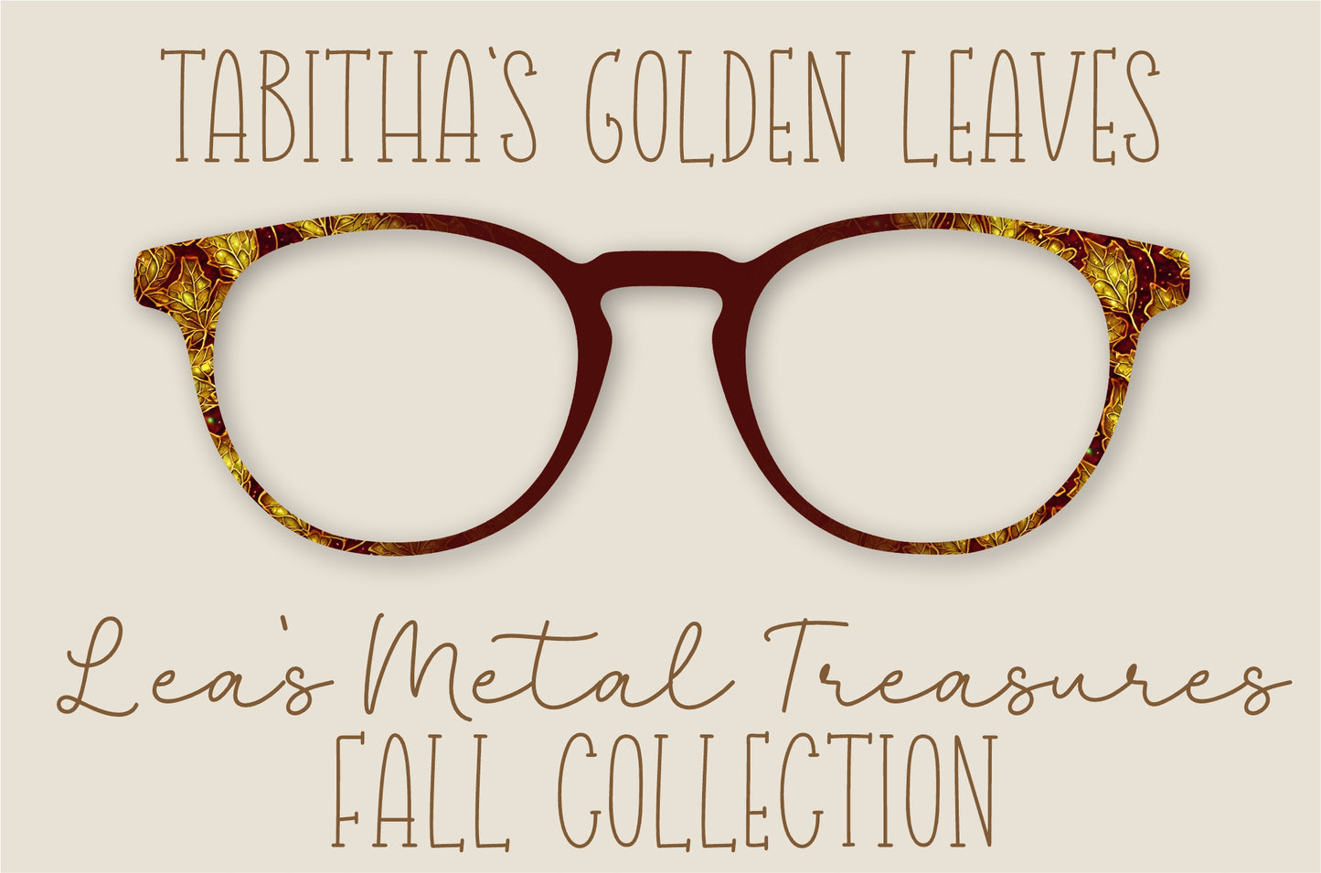 Tabitha's Golden Leaves Eyewear Frame Toppers