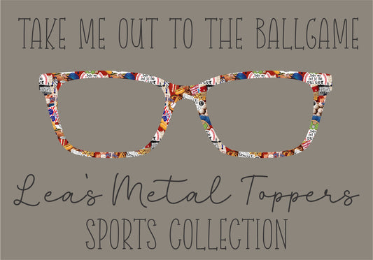 TAKE ME OUT TO THE BALL GAME Eyewear Frame Toppers COMES WITH MAGNETS