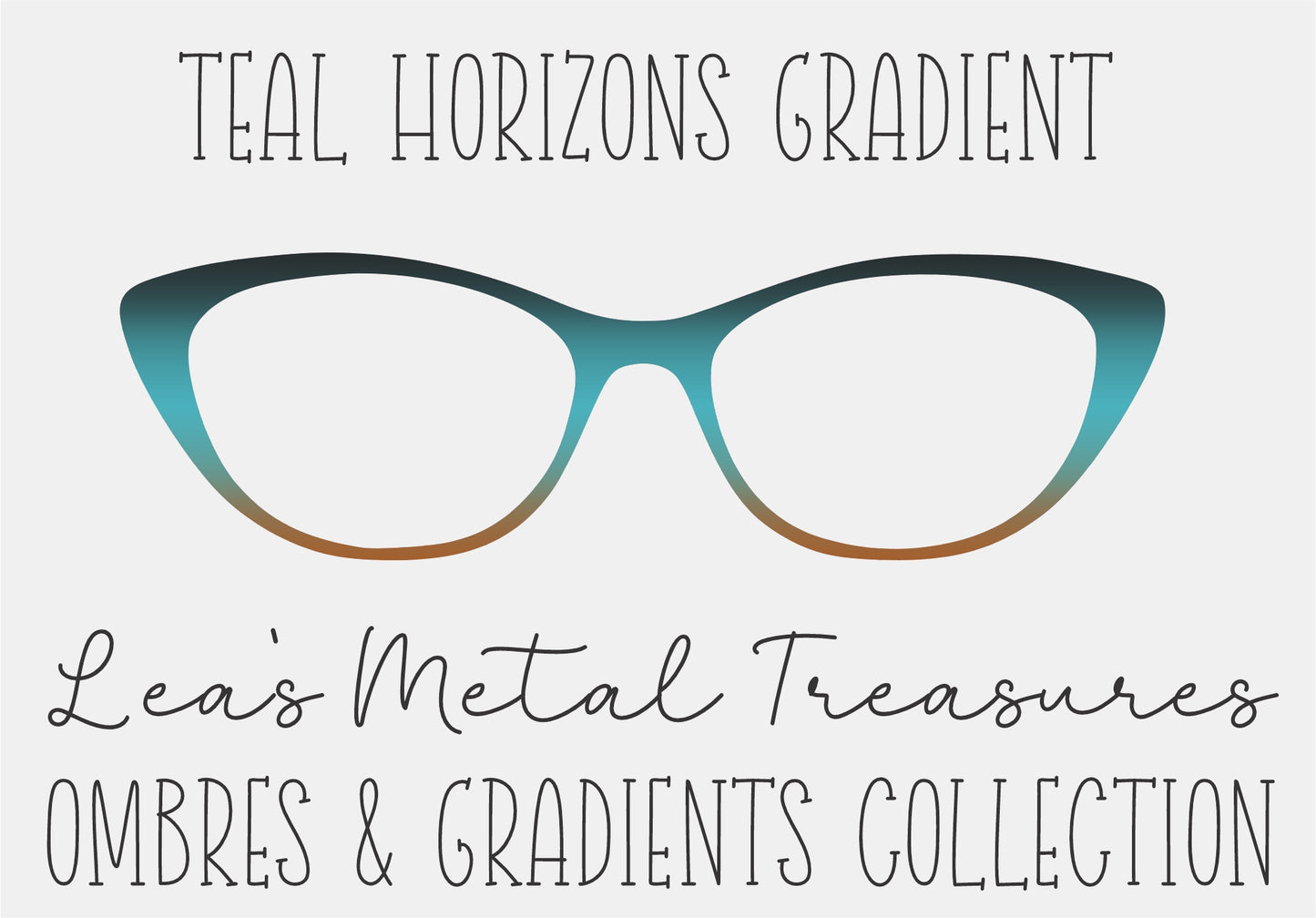 TEAL HORIZONS GRADIENT Eyewear Frame Toppers COMES WITH MAGNETS