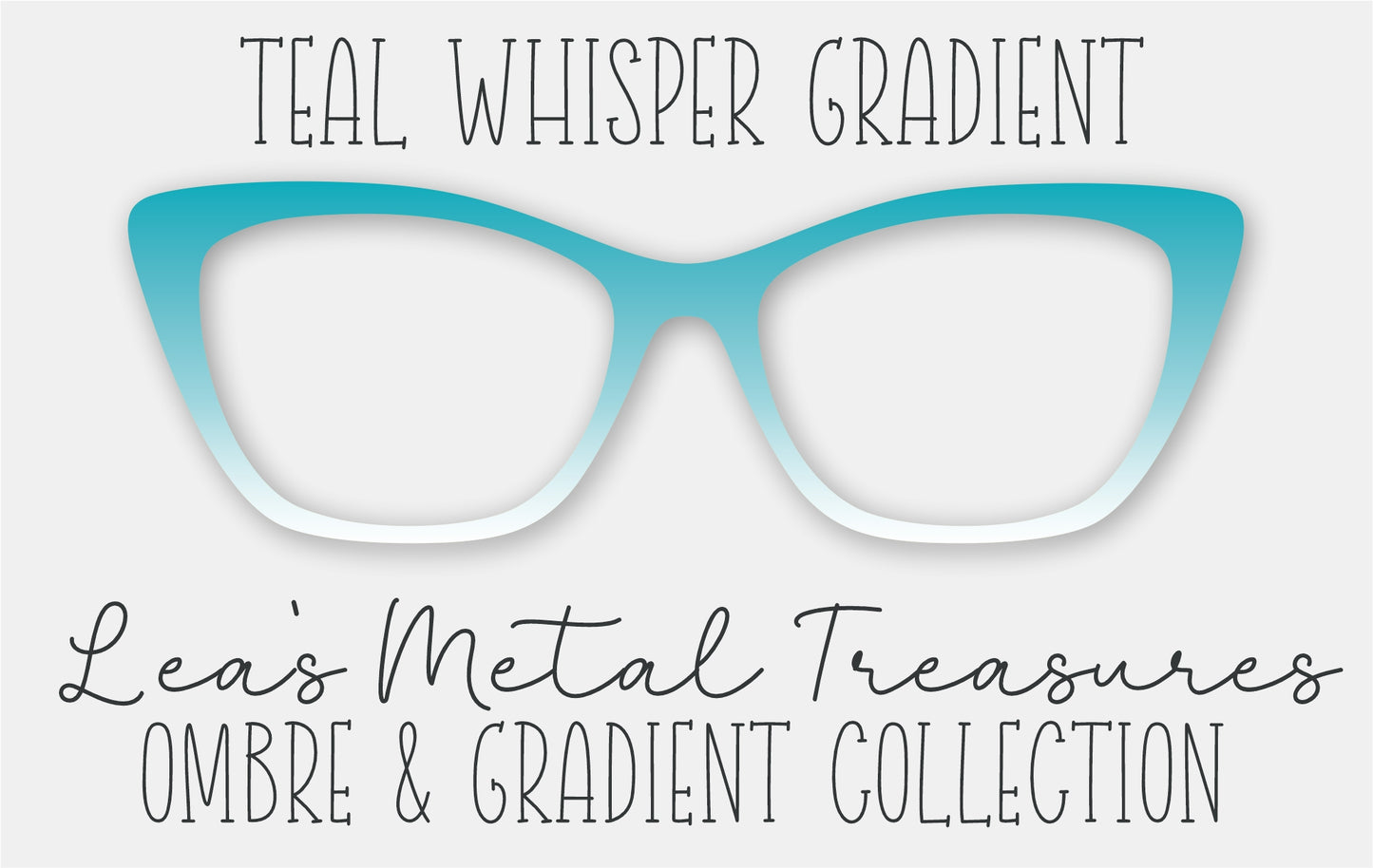 Teal Whisper Gradient Eyewear Frame Toppers