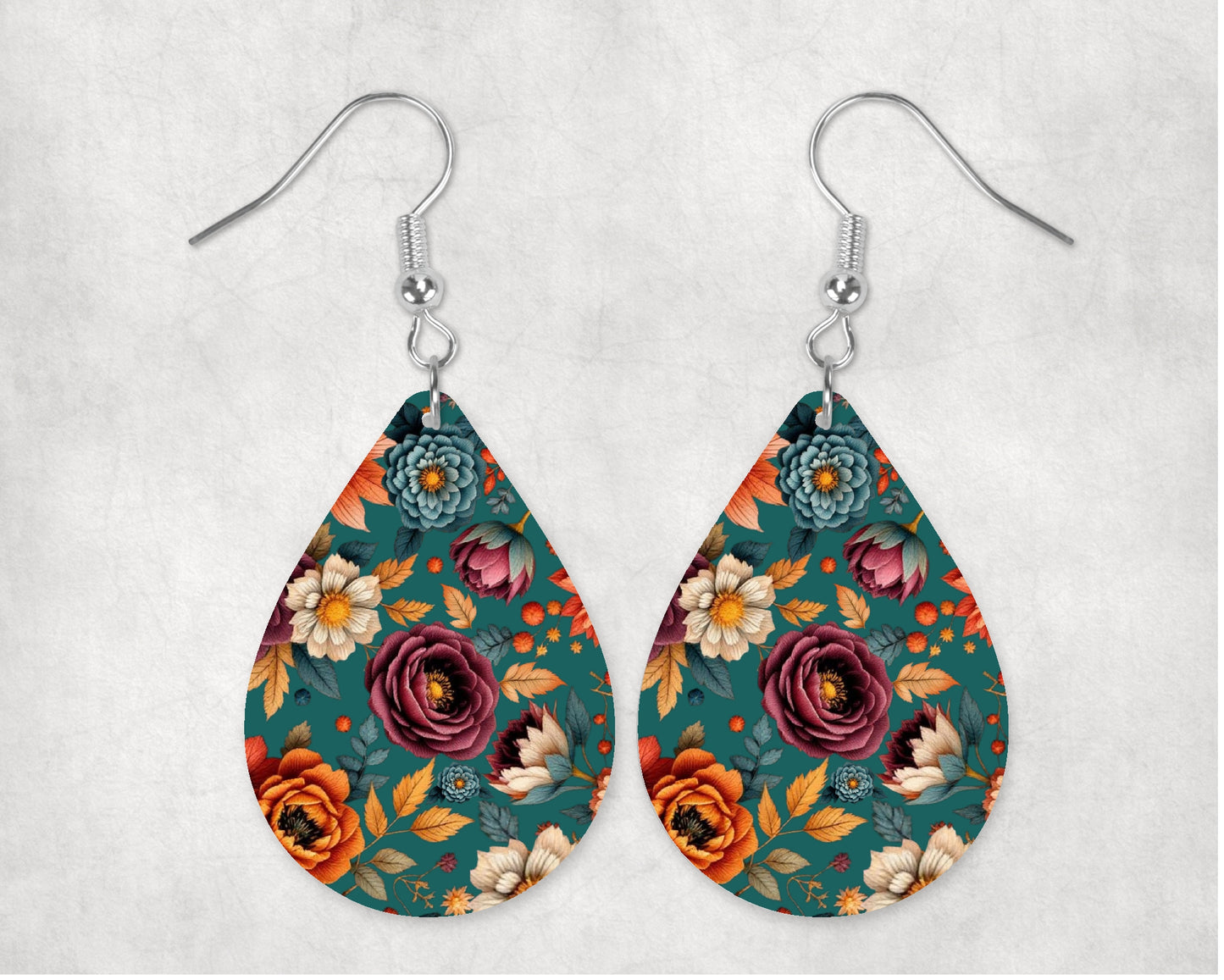 FADED Thanksgiving Floral Arrangement on DARK TURQUOISE Eyewear Frame Toppers • October 2025 Topper of the Month