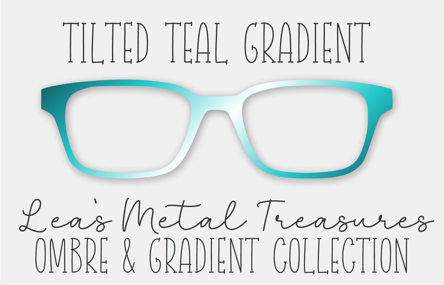 Tilted Teal Gradient Eyewear Frame Toppers