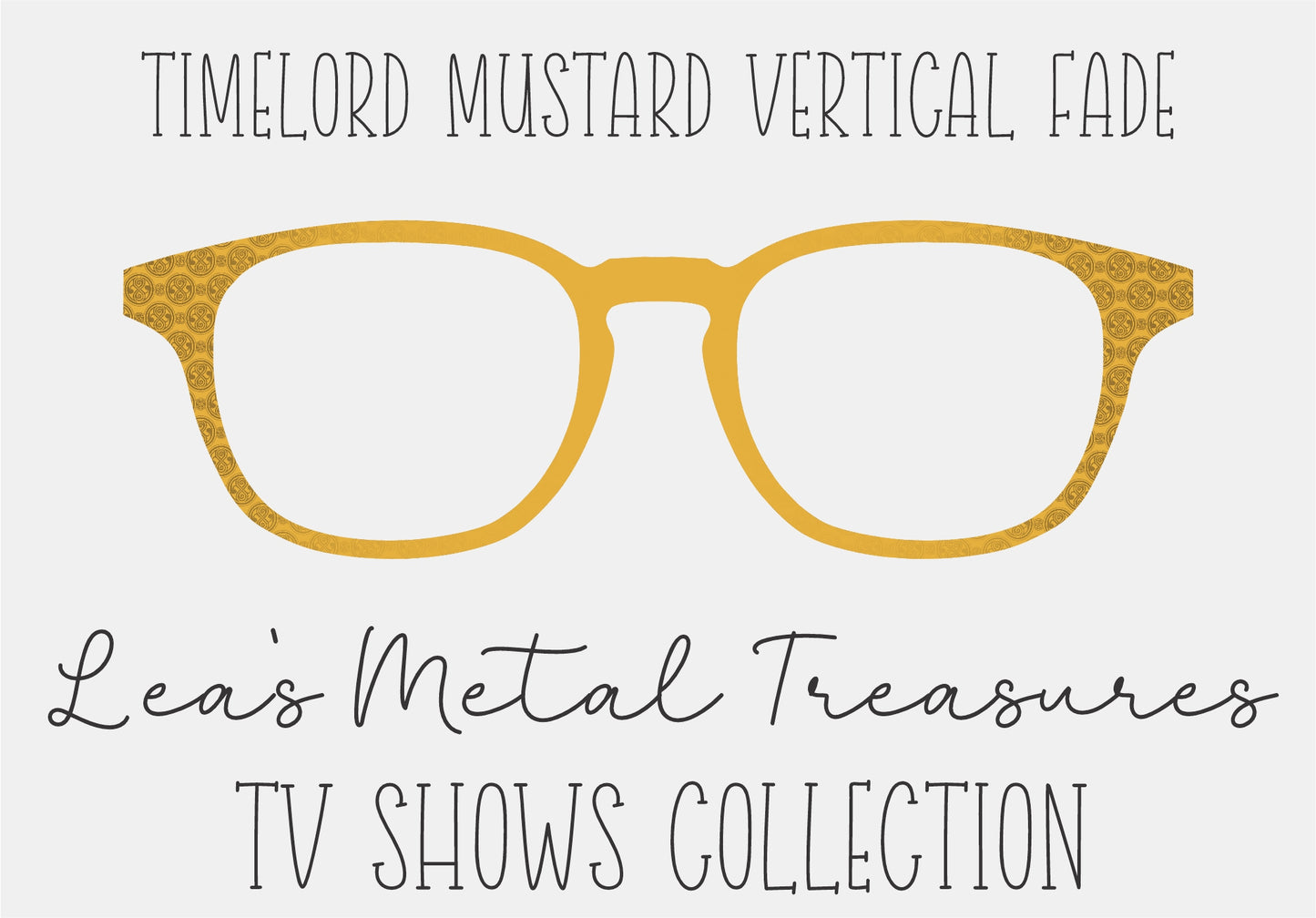 Timelord MUSTARD Vertical Fade Eyewear Frame Toppers COMES WITH MAGNETS