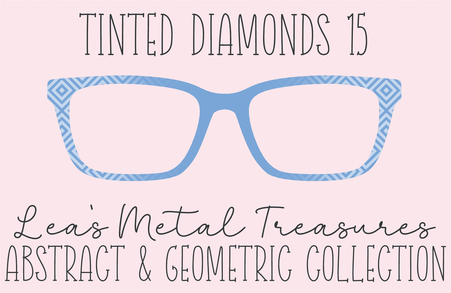 Tinted Diamonds Vertical Fade 15 Eyewear Frame Toppers COMES WITH MAGNETS