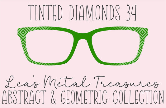 Tinted Diamonds Vertical Fade 34 Eyewear Frame Toppers COMES WITH MAGNETS