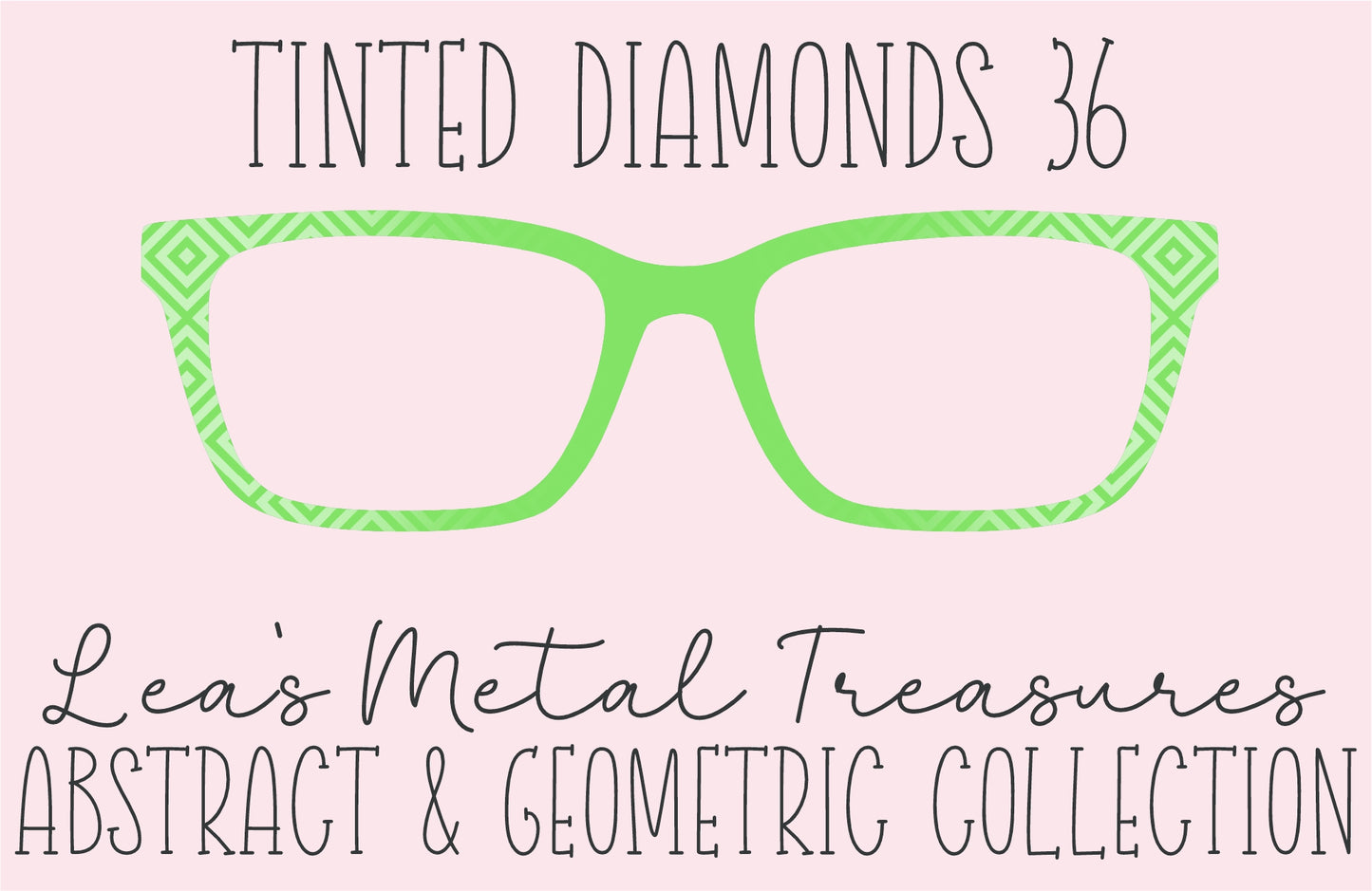 Tinted Diamonds Vertical Fade 36 Eyewear Frame Toppers COMES WITH MAGNETS