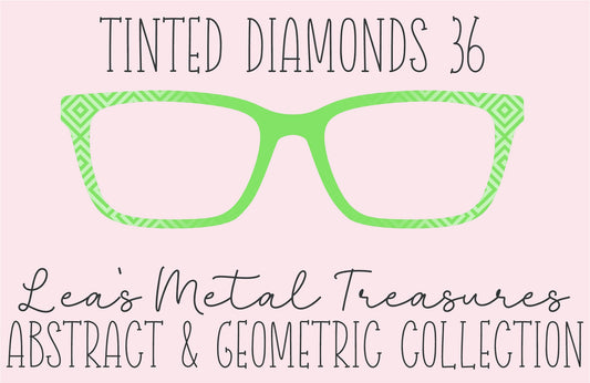 Tinted Diamonds Vertical Fade 36 Eyewear Frame Toppers COMES WITH MAGNETS