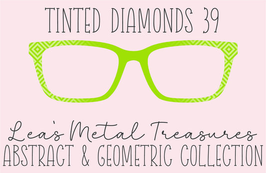 Tinted Diamonds Vertical Fade 39 Eyewear Frame Toppers COMES WITH MAGNETS
