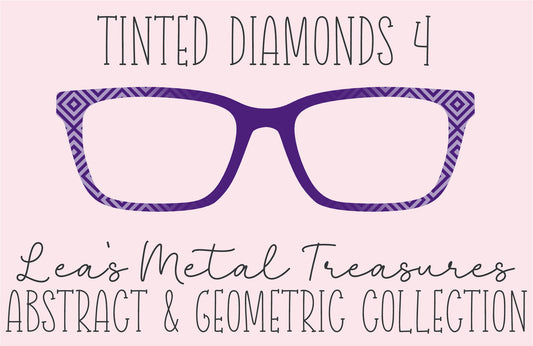 Tinted Diamonds Vertical Fade 4 Eyewear Frame Toppers COMES WITH MAGNETS