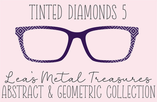Tinted Diamonds Vertical Fade 5 Eyewear Frame Toppers COMES WITH MAGNETS