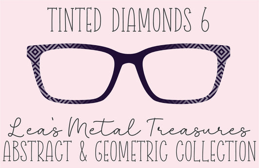 Tinted Diamonds Vertical Fade 6 Eyewear Frame Toppers COMES WITH MAGNETS
