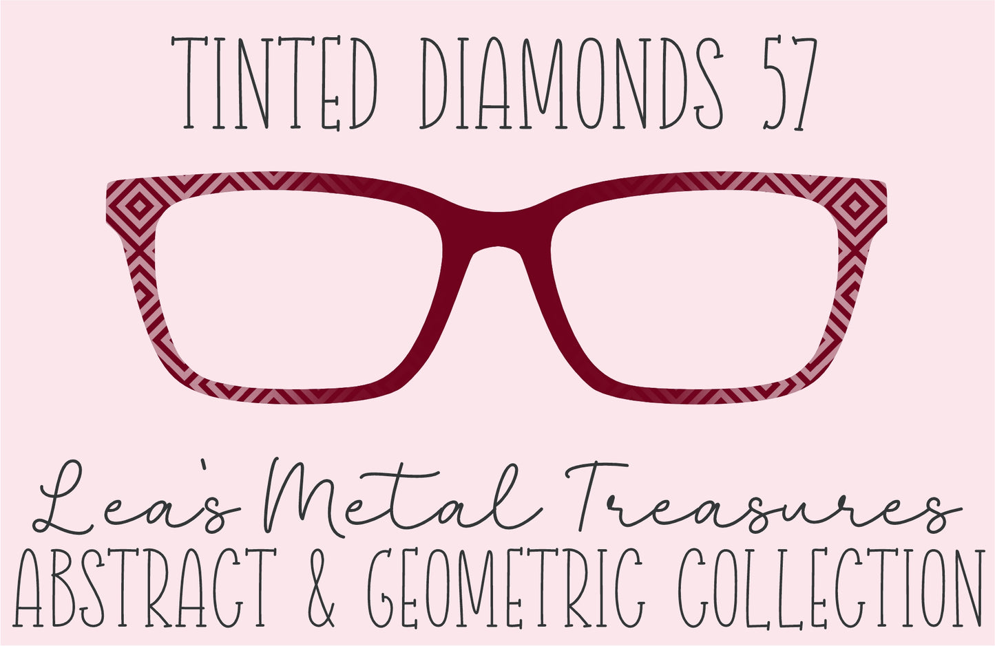 Tinted Diamonds Vertical Fade 57 Eyewear Frame Toppers COMES WITH MAGNETS