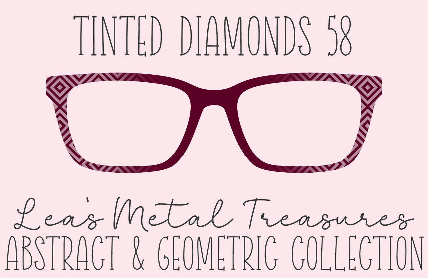 Tinted Diamonds Vertical Fade 58 Eyewear Frame Toppers COMES WITH MAGNETS