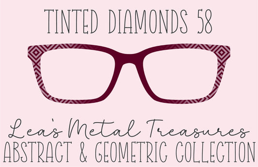 Tinted Diamonds Vertical Fade 58 Eyewear Frame Toppers COMES WITH MAGNETS