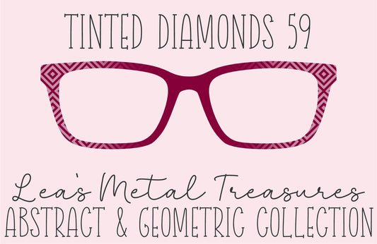 Tinted Diamonds Vertical Fade 59 Eyewear Frame Toppers COMES WITH MAGNETS