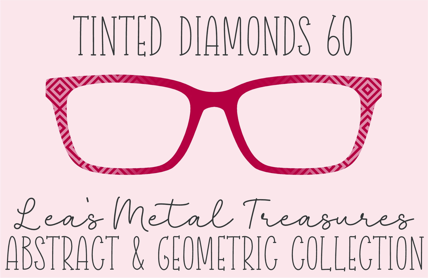Tinted Diamonds Vertical Fade 60 Eyewear Frame Toppers COMES WITH MAGNETS