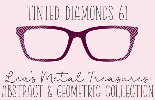 Tinted Diamonds Vertical Fade 61 Eyewear Frame Toppers COMES WITH MAGNETS