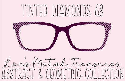 Tinted Diamonds Vertical Fade 68 Eyewear Frame Toppers COMES WITH MAGNETS