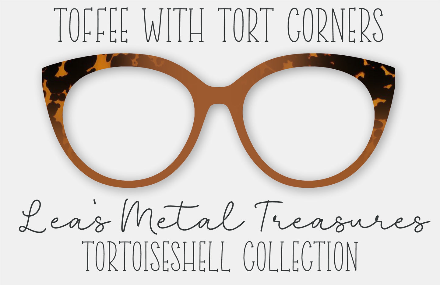 Toffee with Tort Corners Eyewear Frame Toppers