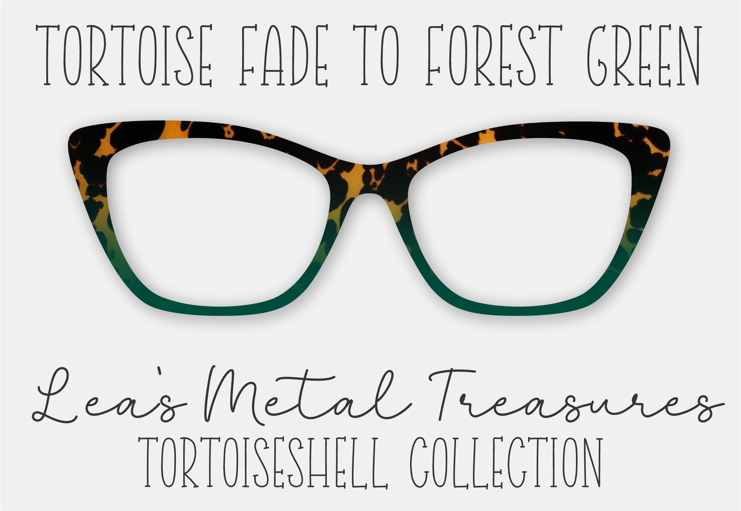 Tortoise Fade to Forest Green Eyewear Frame Toppers