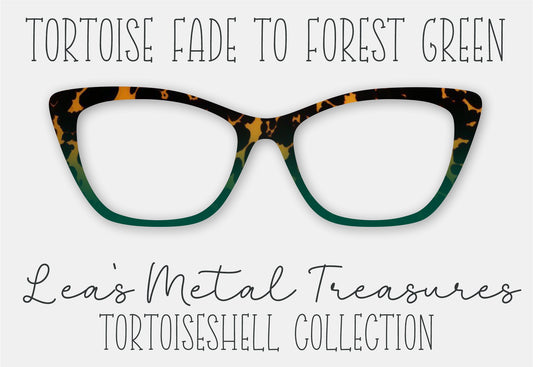 Tortoise Fade to Forest Green Eyewear Frame Toppers