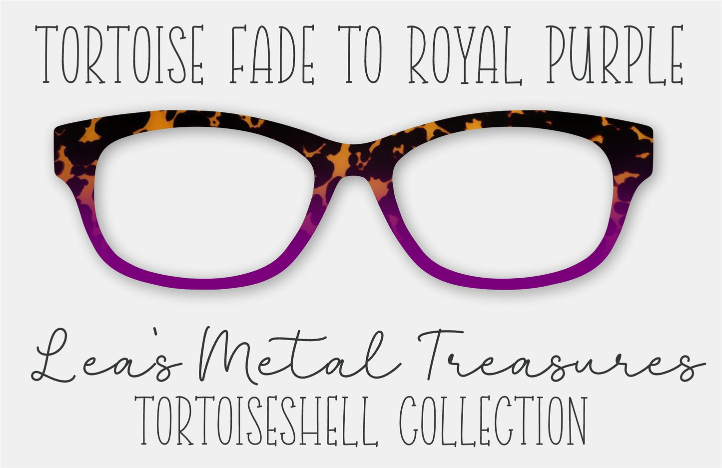 Tortoise Fade to Royal Purple Eyewear Frame Toppers