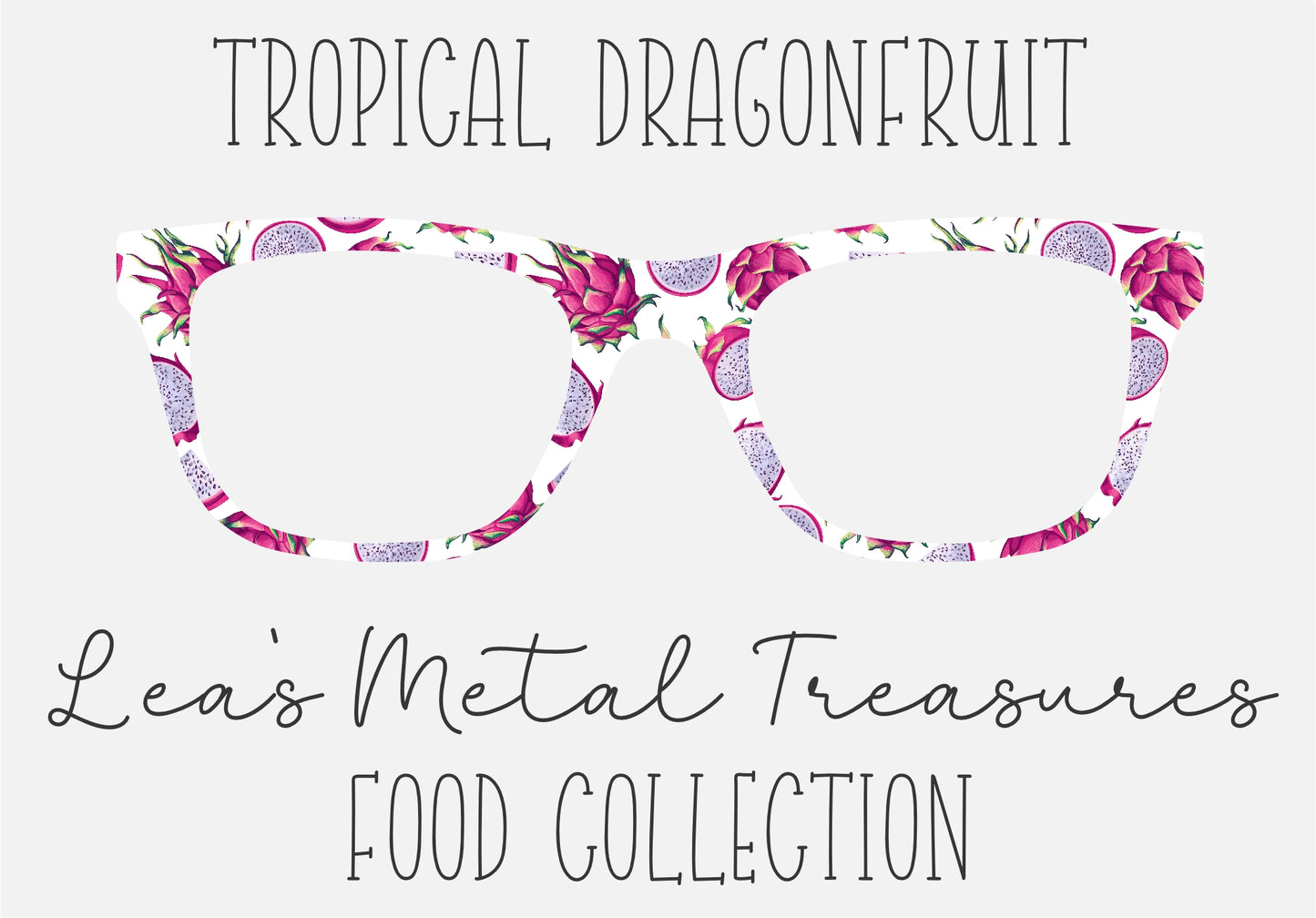 TROPICAL DRAGONFRUIT Eyewear Frame Toppers COMES WITH MAGNETS